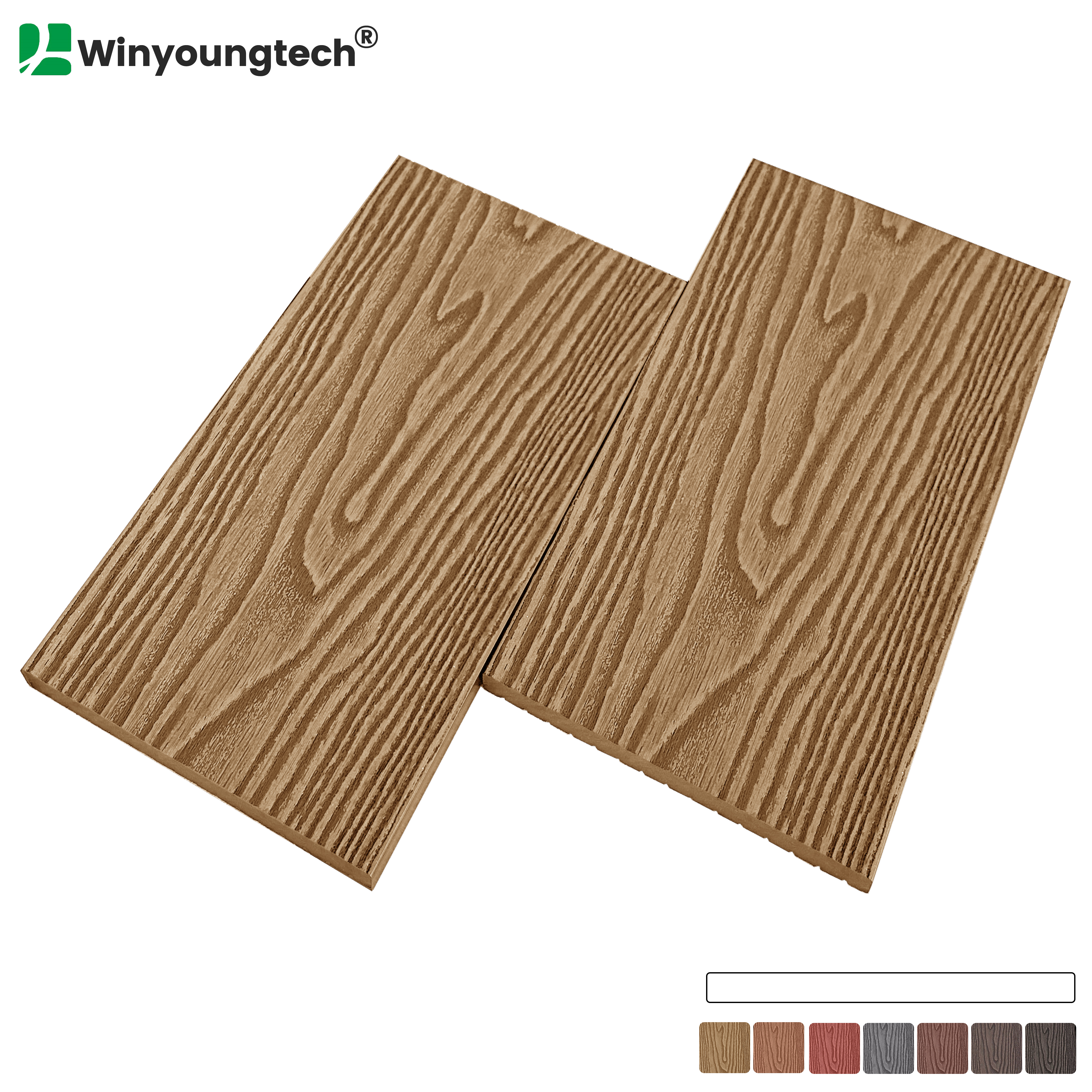 3D Deep Wood Grain Wood Composite WPC Fence