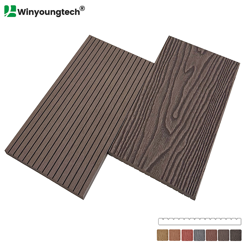 3D Deep Wood Grain Wood Copposite WPC Fence