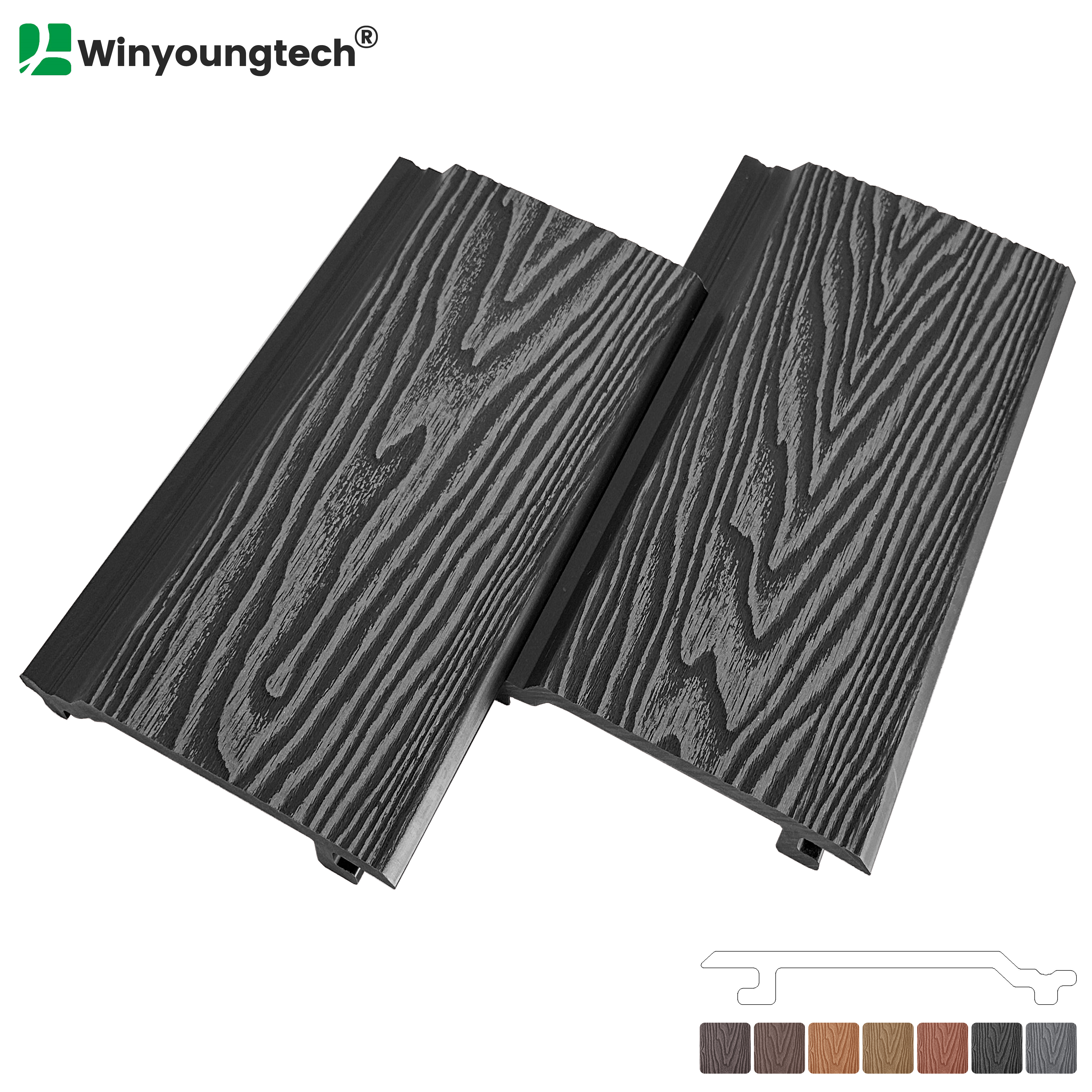 3D Wood Grain WPC Wall Panel