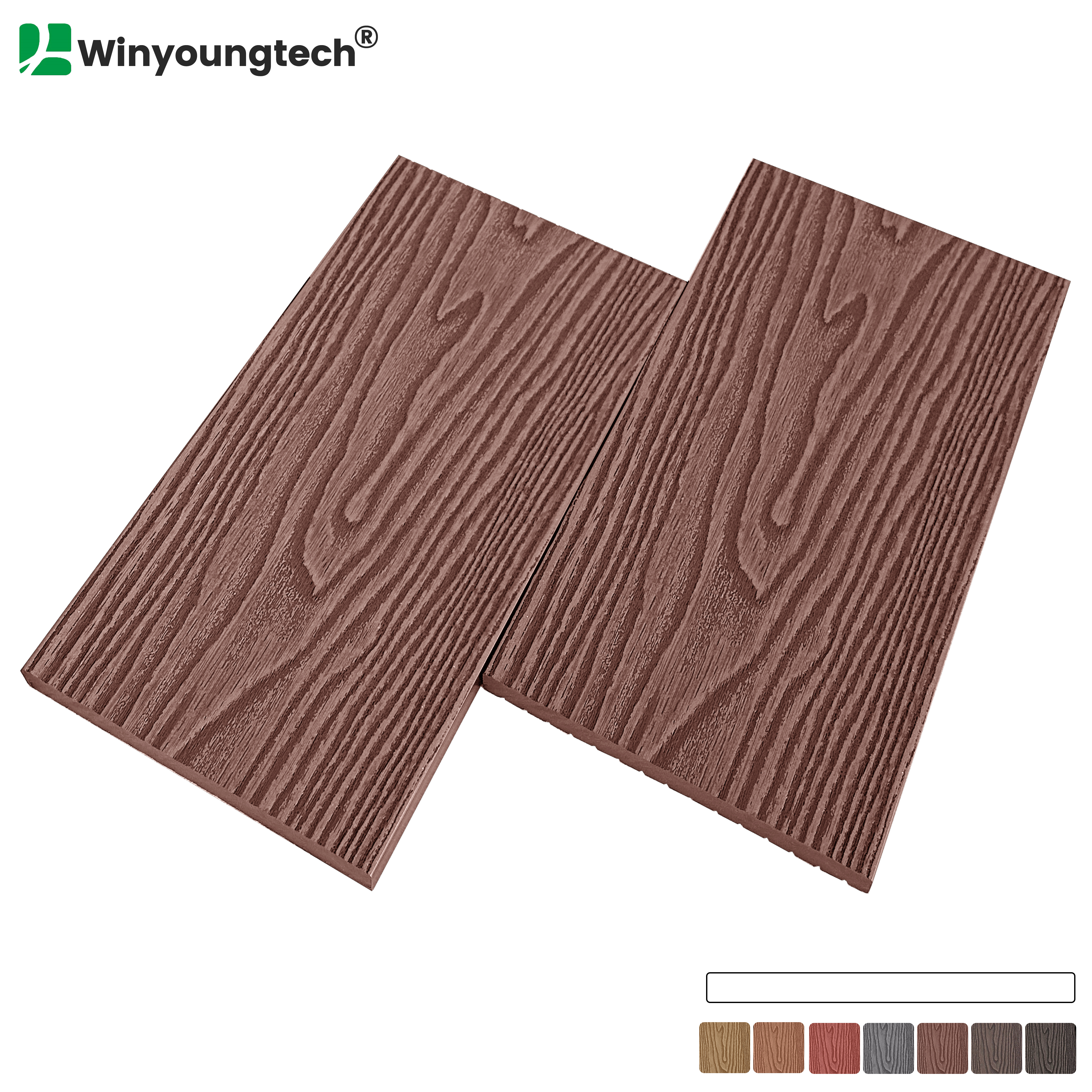 3D Deep Wood Grain Wood Composite WPC Fence