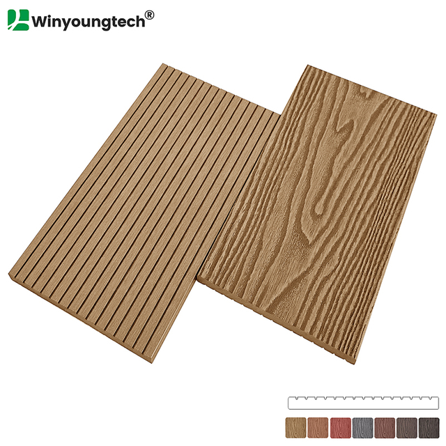 3D Deep Wood Grain Wood Copposite WPC Fence