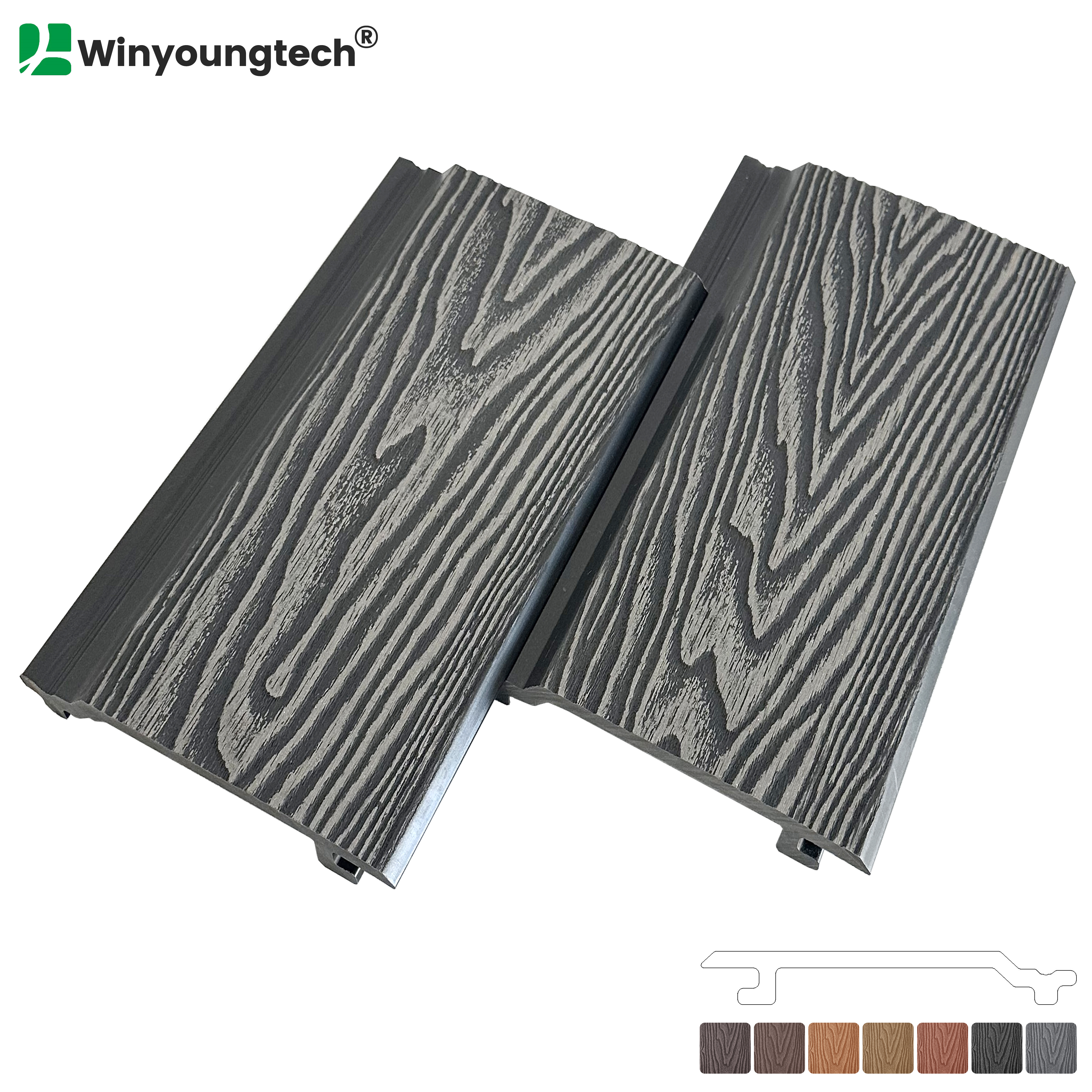 3D Wood Grain WPC Wall Panel