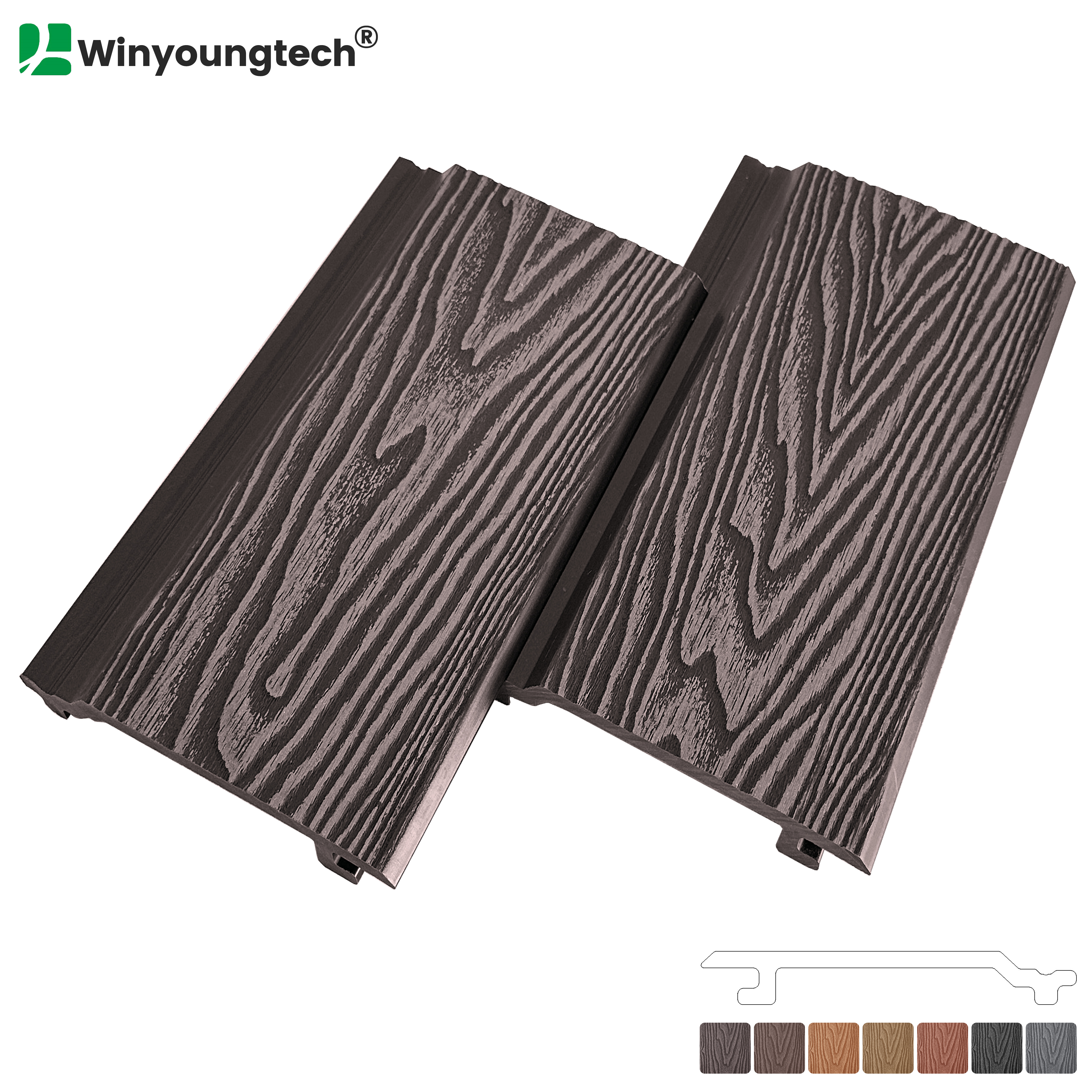3D Wood Grain WPC Wall Panel
