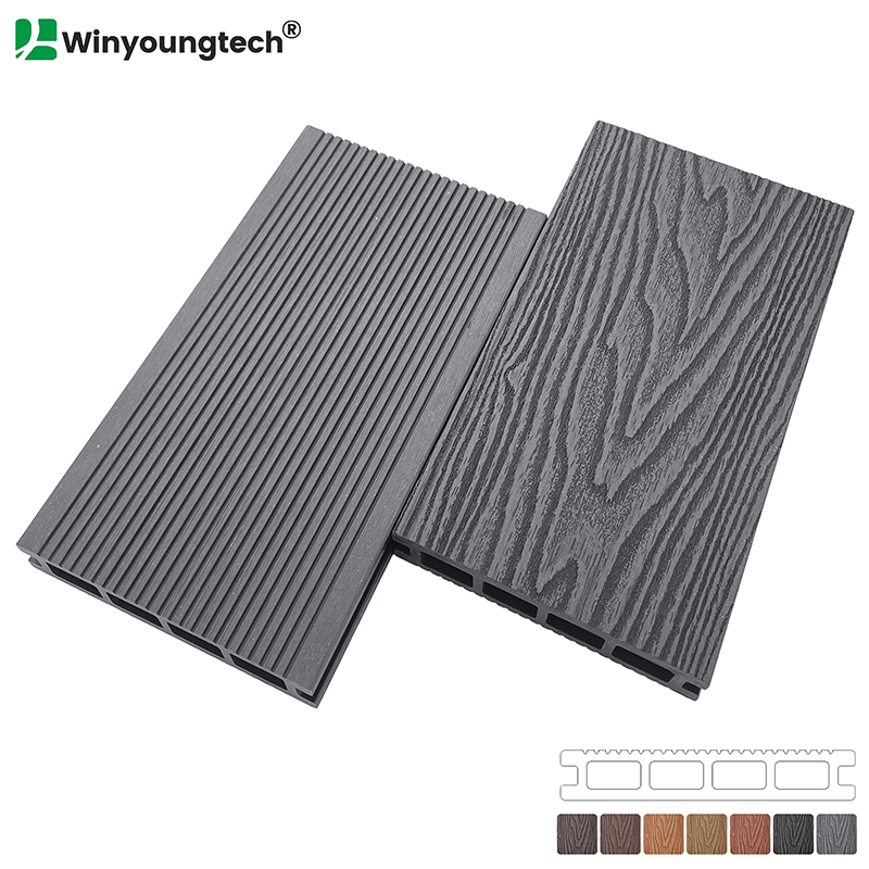 Outdoor Eco-Friendly Composite Decking Planks (Multiple Color Options Included)