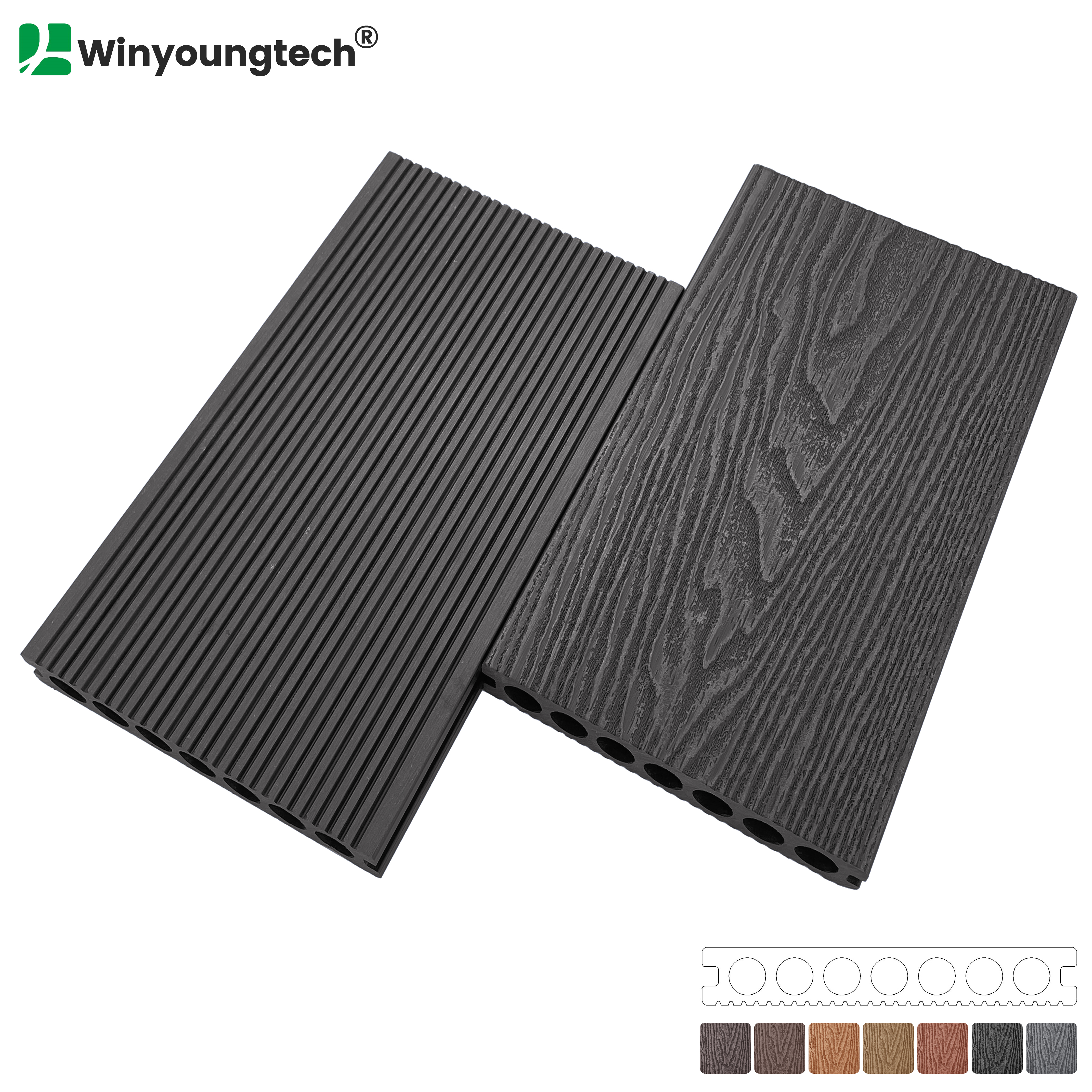 3D Wood Grain Composite Decking