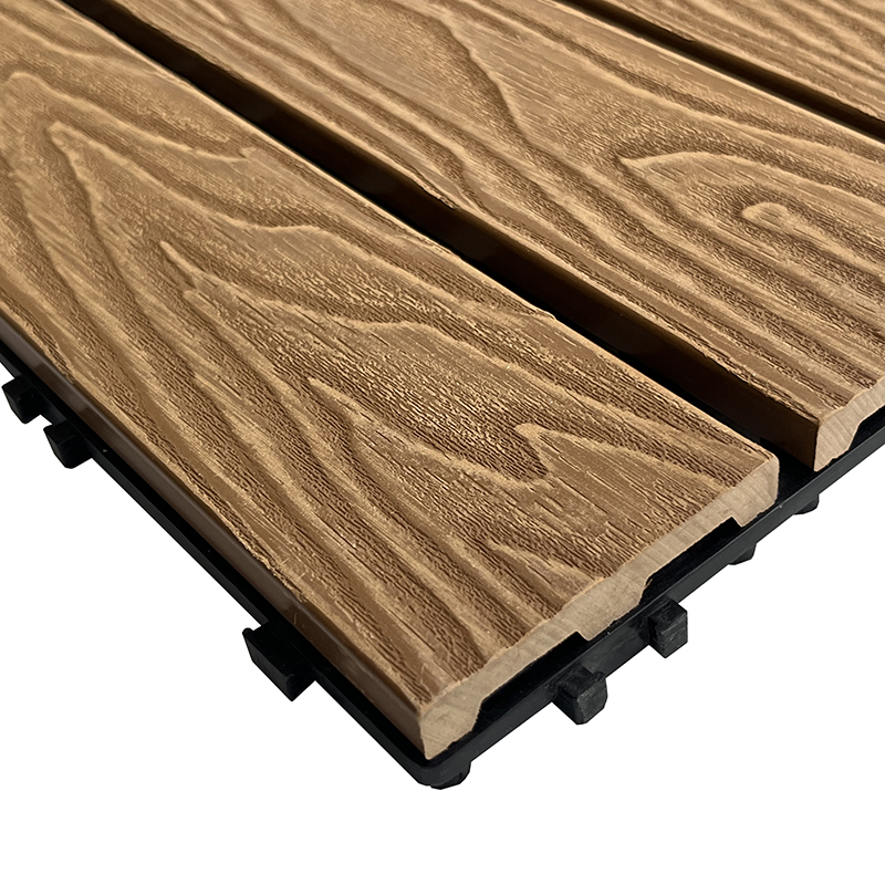 300*300mm 3D Wood Grain WPC Decking