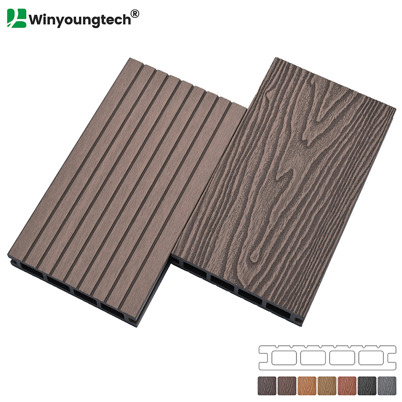 3D Deep Wood Grain WPC Decking