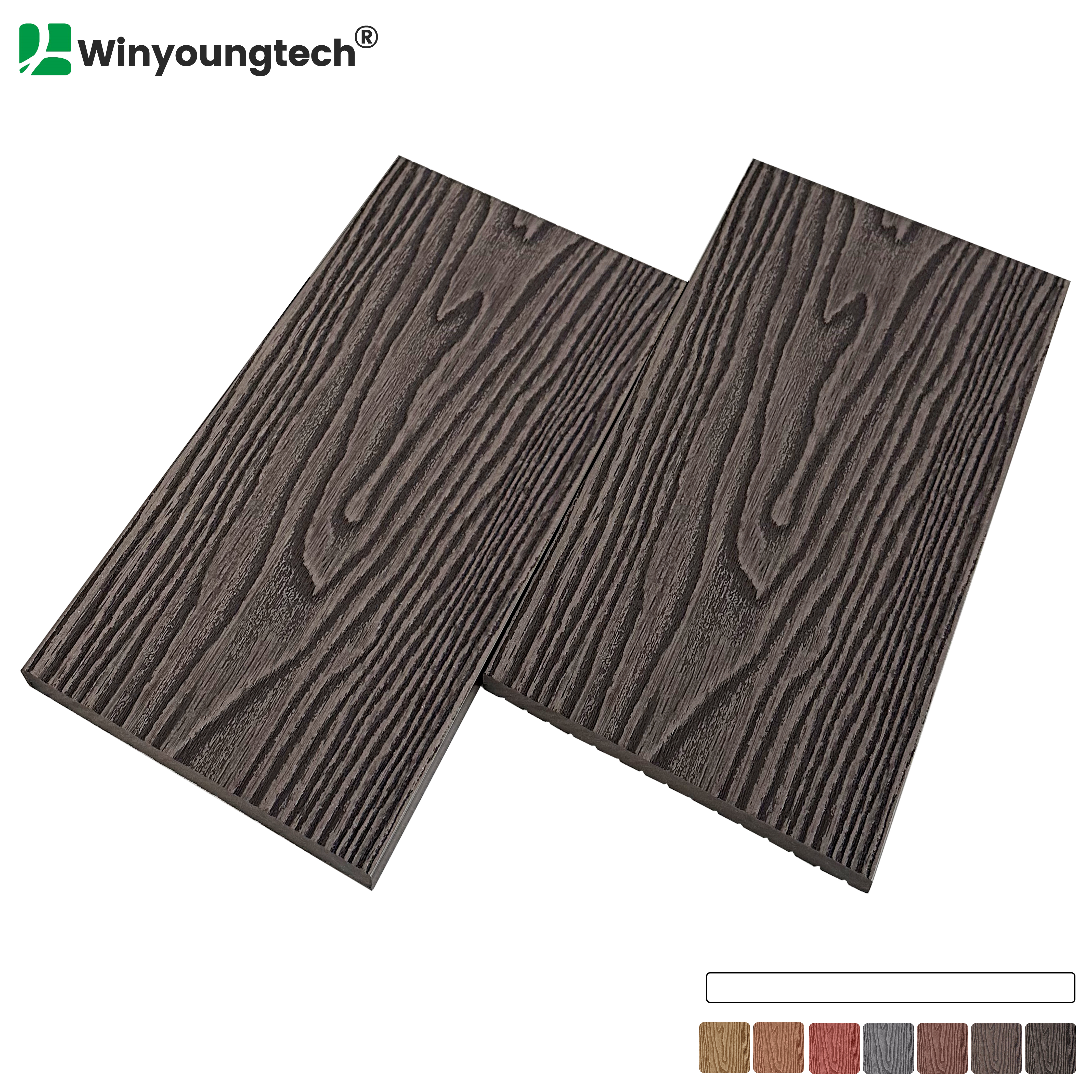 3D Deep Wood Grain Wood Composite WPC Fence